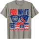 Red White and Bruh Funny Fourth of July T-Shirt - T-Shirt | Sand