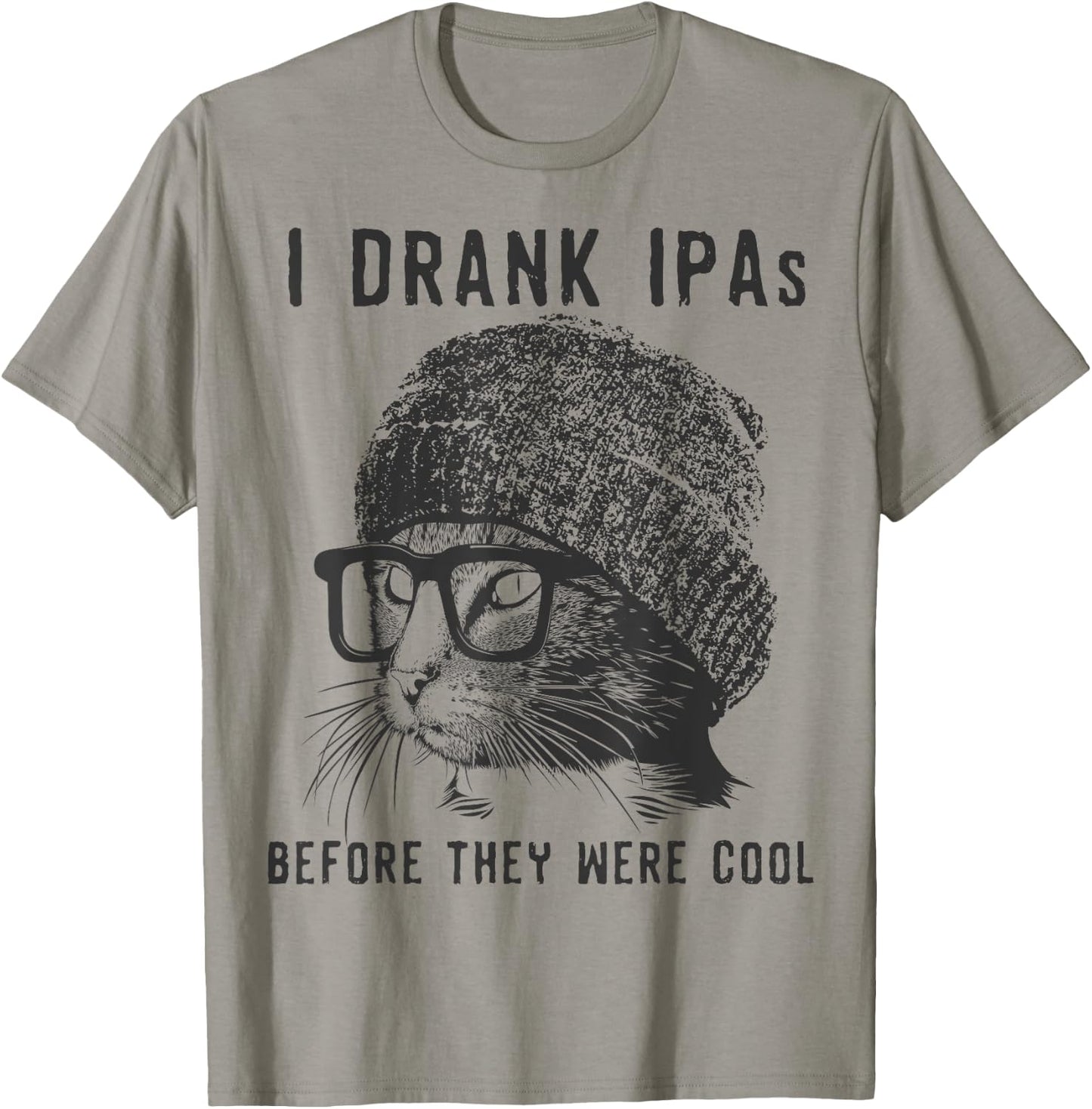 Funny Cat Beer IPA T Shirts Funny Cat Lover Gift T-Shirt - T-Shirt | Sand