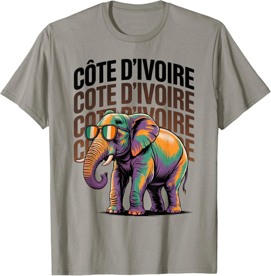 Cute CÔTE D'Ivoire Trip Elephant Ivory Coast Boys Vacay T-Shirt - T-Shirt | Sand