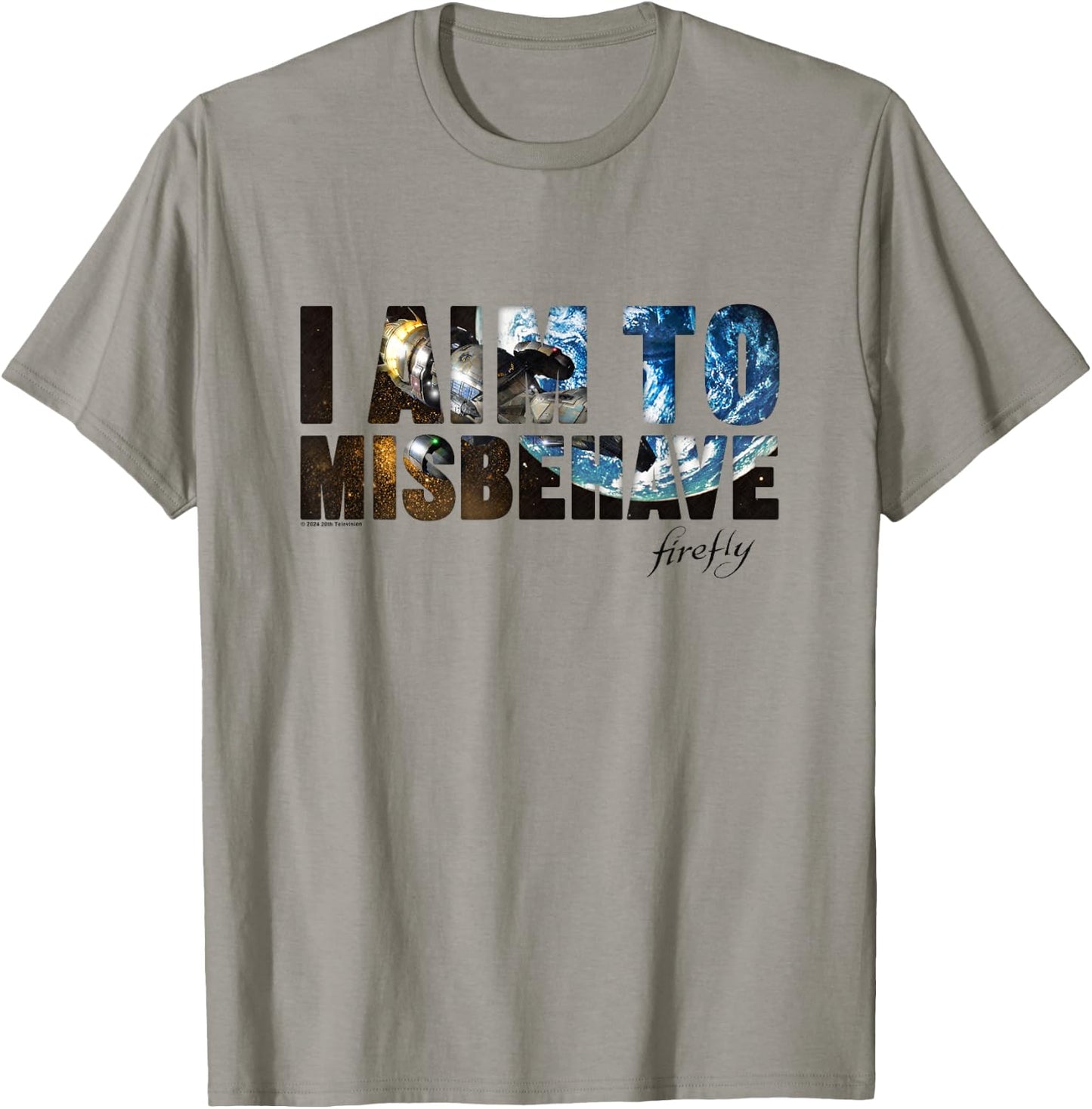 Firefly I Aim To Misbehave From The Galaxy Big Chest Logo T-Shirt - T-Shirt | Sand