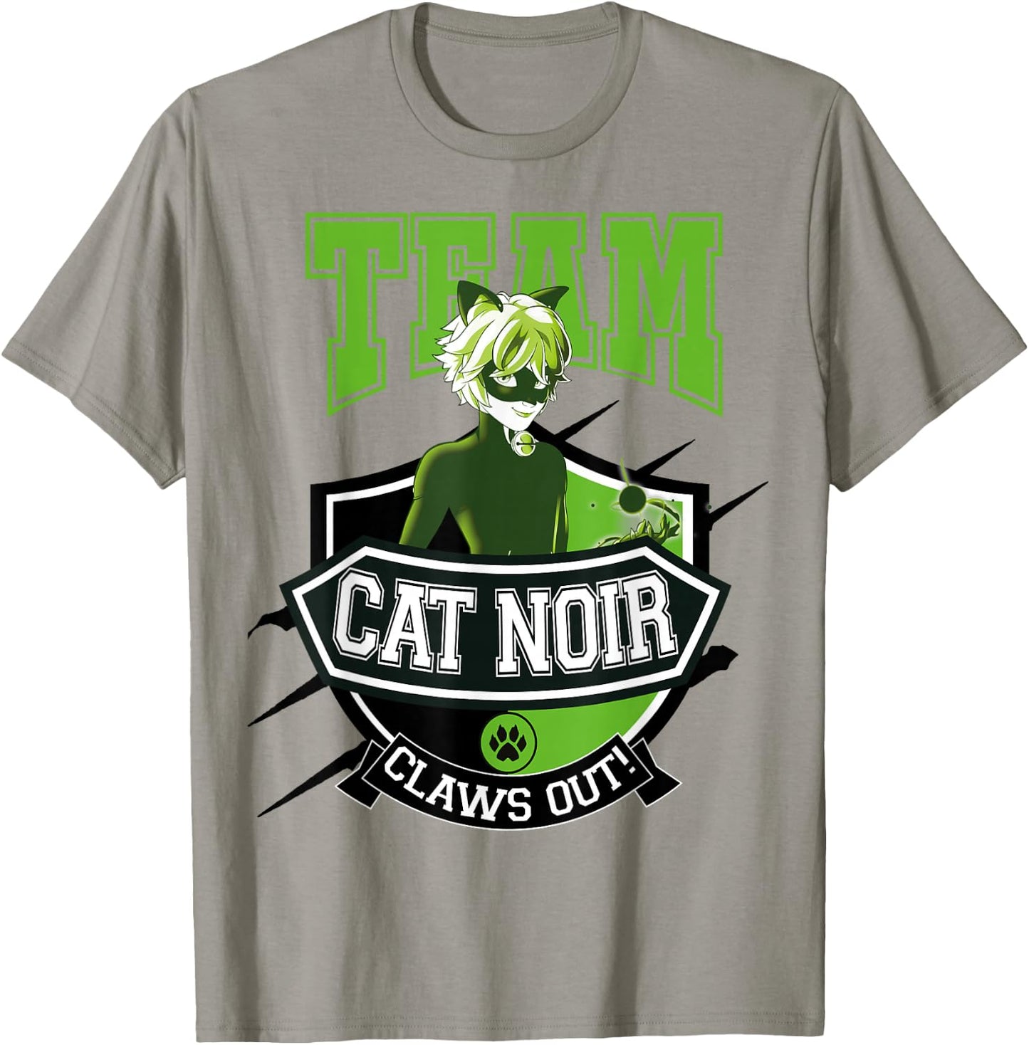 Miraculous Ladybug - Team Cat Noir T-Shirt - T-Shirt | Sand