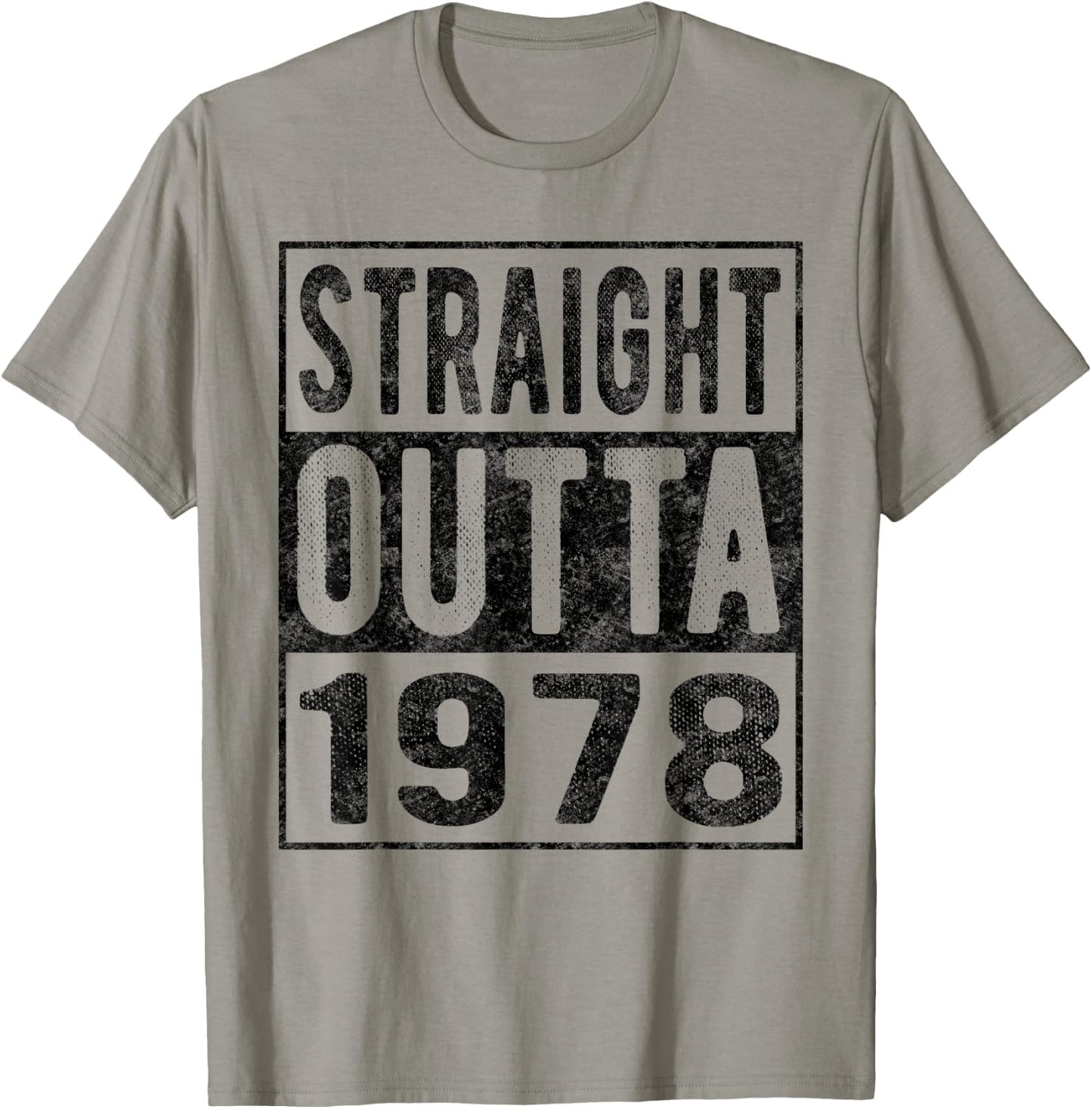 Straight Outta 1978, Fun Distressed Born 1978 Birthday Gift T-Shirt - T-Shirt | Sand
