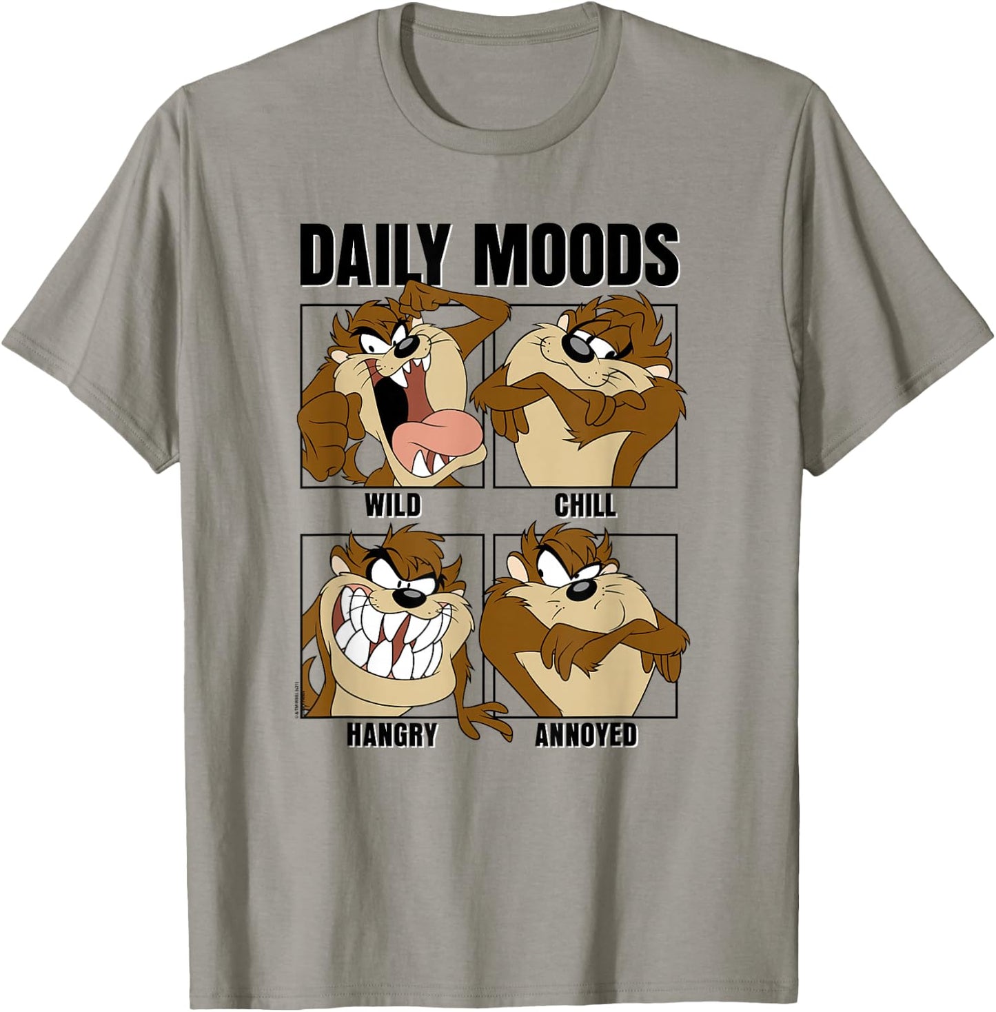 Looney Tunes Tazmanian Devil Daily Moods Panels Small T-Shirt - T-Shirt | Sand
