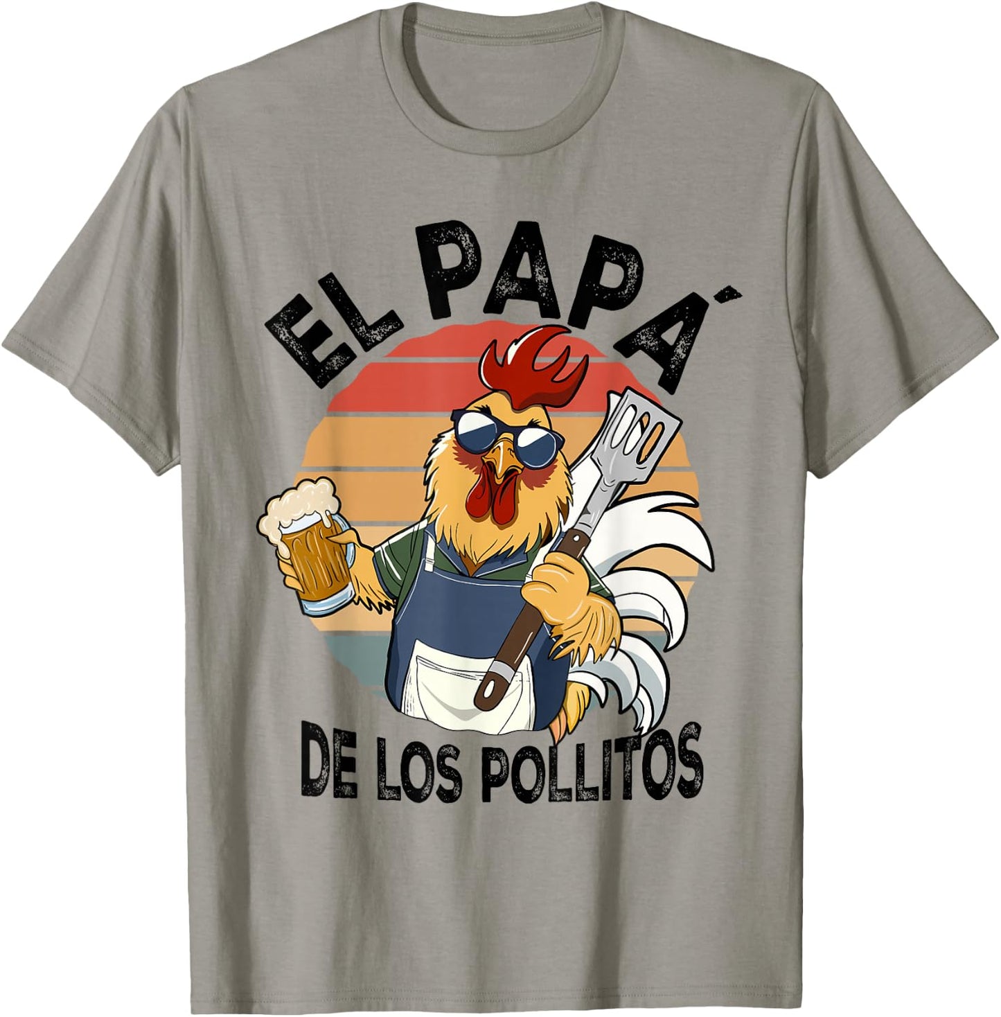 El Papa de lo pollitos funny Spanish Dia del Padre T-Shirt - T-Shirt | Sand
