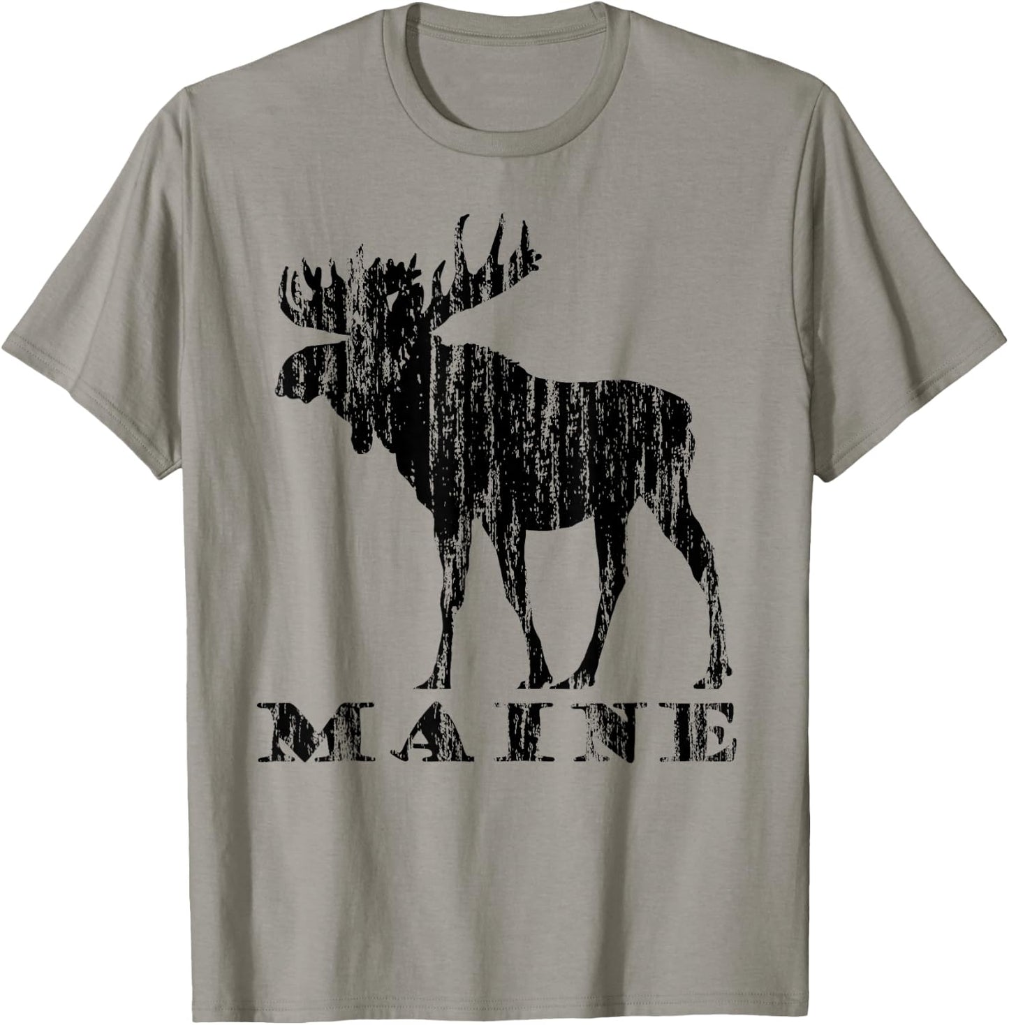 Maine Moose Lovers Vacation Wildlife Souvenir Wild Nature Bl T-Shirt - T-Shirt | Sand