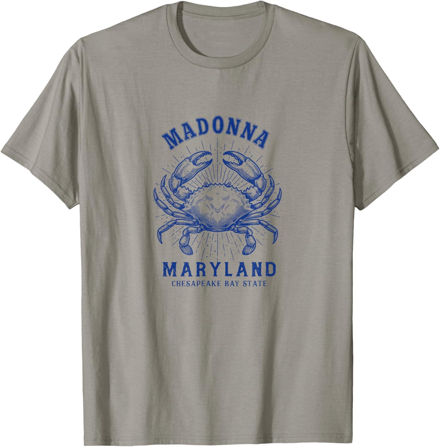 Maryland Blue Crab Coastal Madonna MD Design T-Shirt - T-Shirt | Sand