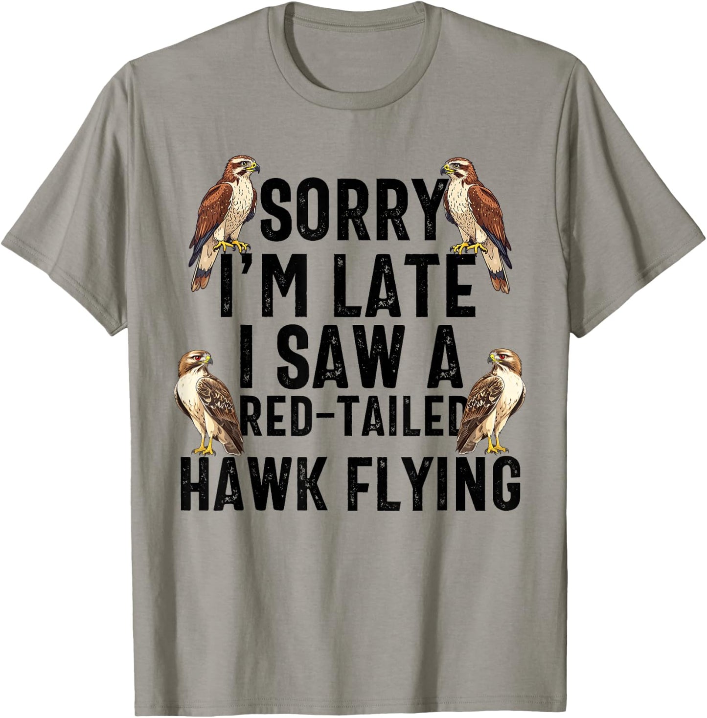 Red Tailed Hawk Chickenhawk Harlan's Hawk Buteo Jamaicensis T-Shirt - T-Shirt | Sand