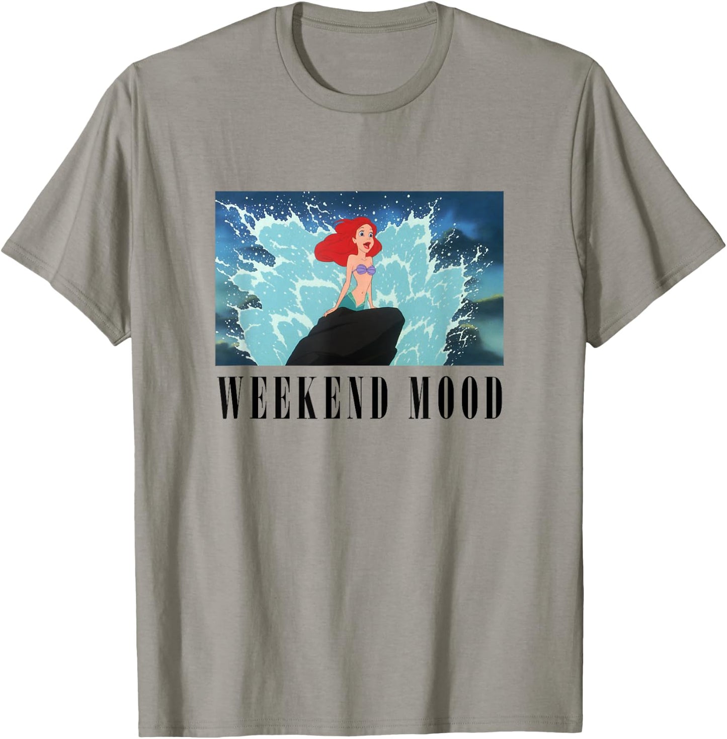 Disney The Little Mermaid Ariel Panel Weekend Mood Meme T-Shirt - T-Shirt | Sand