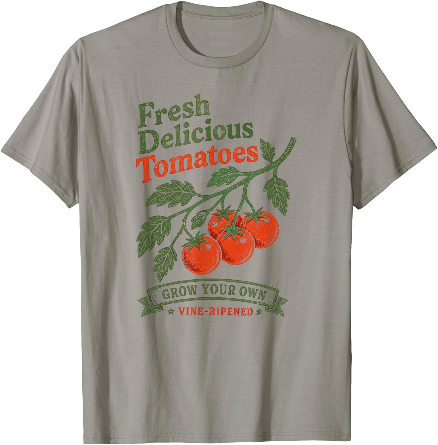 Fresh Delicious Tomatoes Vintage Garden Tomato Lover T-Shirt - T-Shirt | Sand