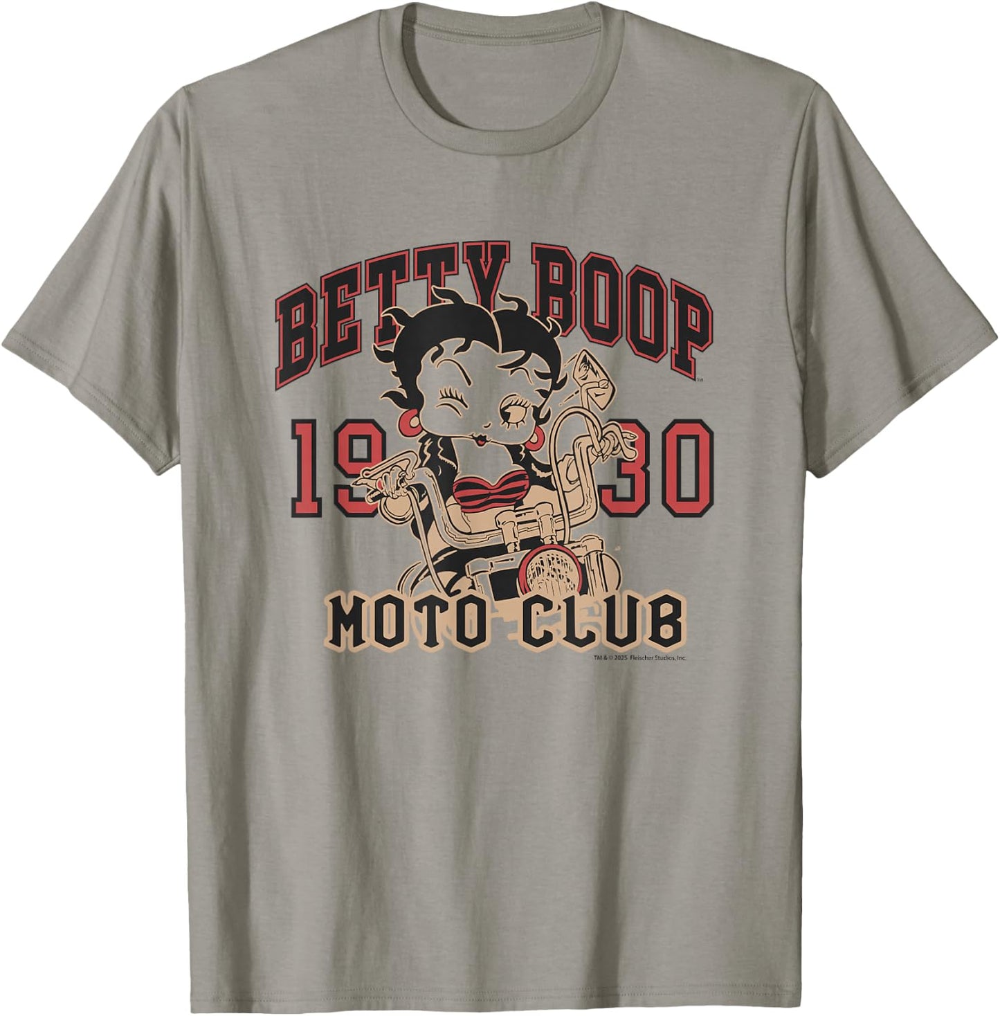 Betty Boop Moto Club Vintage Ride 1930 Biker T-Shirt - T-Shirt | Sand