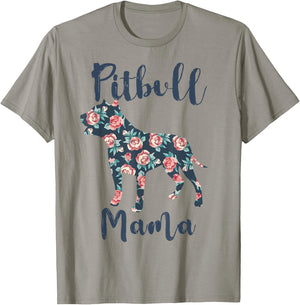 Pitbull Mama Shirt Women Pittie Mom Pibble Mother Day Gift T-Shirt - T-Shirt | Sand