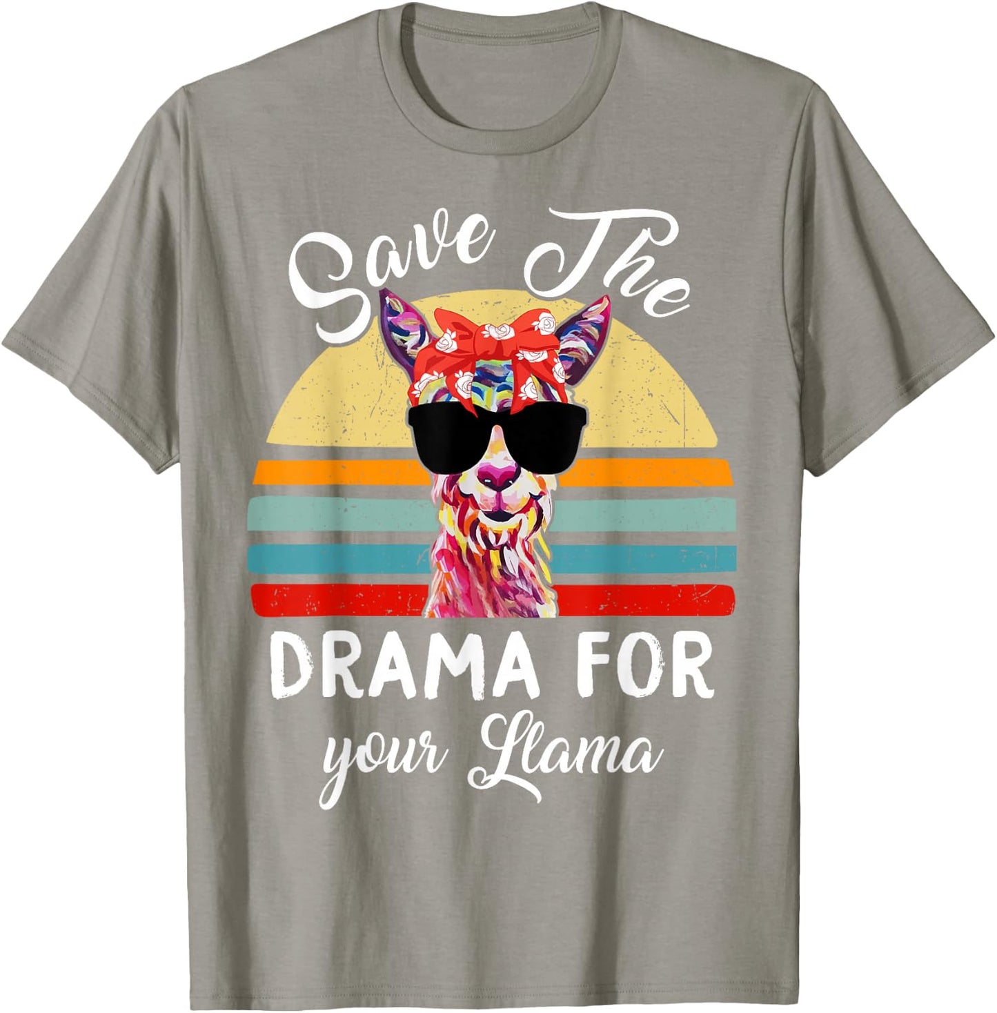 Llama-Shirt Save Drama For Your Llama Mama Mother Day Women T-Shirt - T-Shirt | Sand