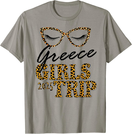 Girls Trip Greece 2025 Shirt Vacation Weekend Birthday Squad T-Shirt - T-Shirt | Sand