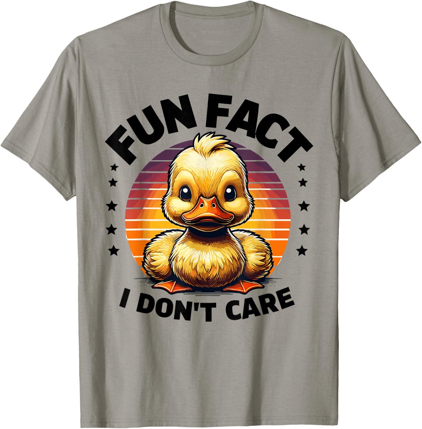 Fun Fact I Don't Care Duck Stuff | Funny Duck T-Shirt - T-Shirt | Sand