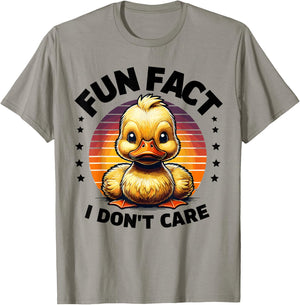 Fun Fact I Don't Care Duck Stuff | Funny Duck T-Shirt - T-Shirt | Sand