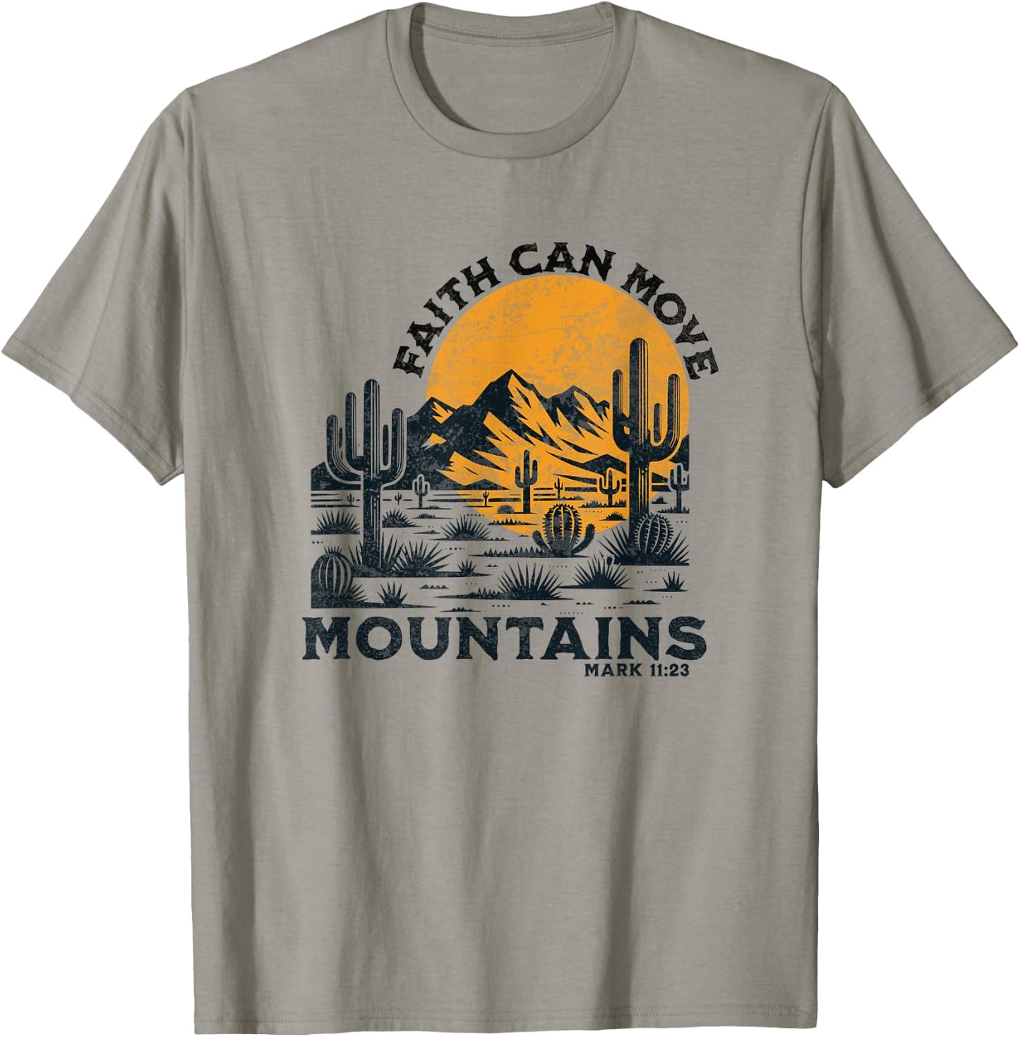 Boho Christian Bible Verse Trendy Cactus Desert Jesus Faith T-Shirt - T-Shirt | Sand