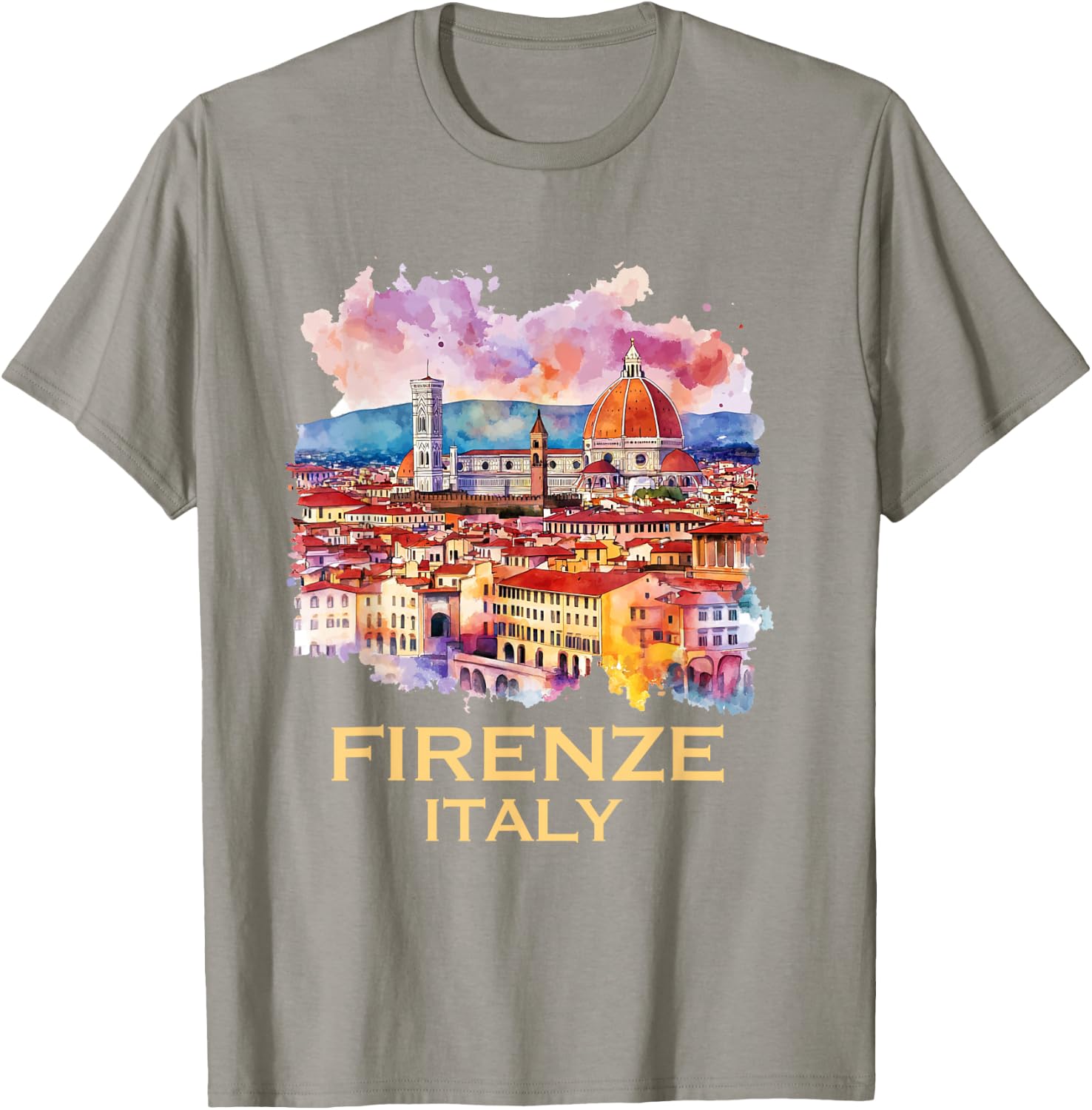Firenze Italy Souvenirs Skyline Souvenir From Florence Italy T-Shirt - T-Shirt | Sand