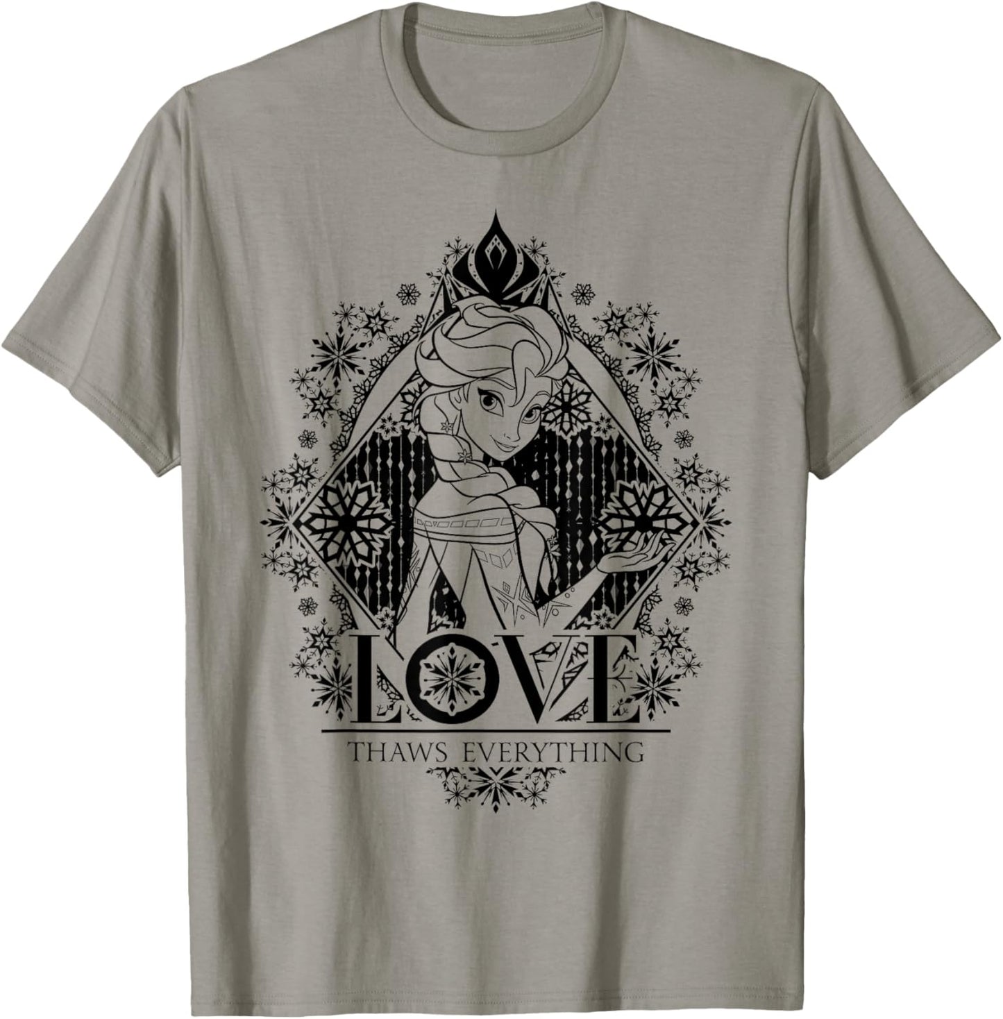 Disney Frozen Elsa Love Thaws Everything Graphic T-Shirt - T-Shirt | Sand