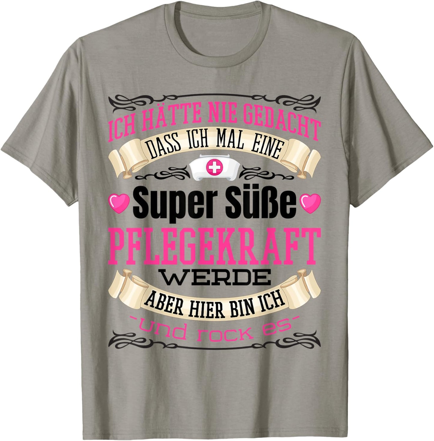 Pflegekraft Spruch Geschenk Altenpflegerin Frauen Geschenkid T-Shirt - T-Shirt | Sand