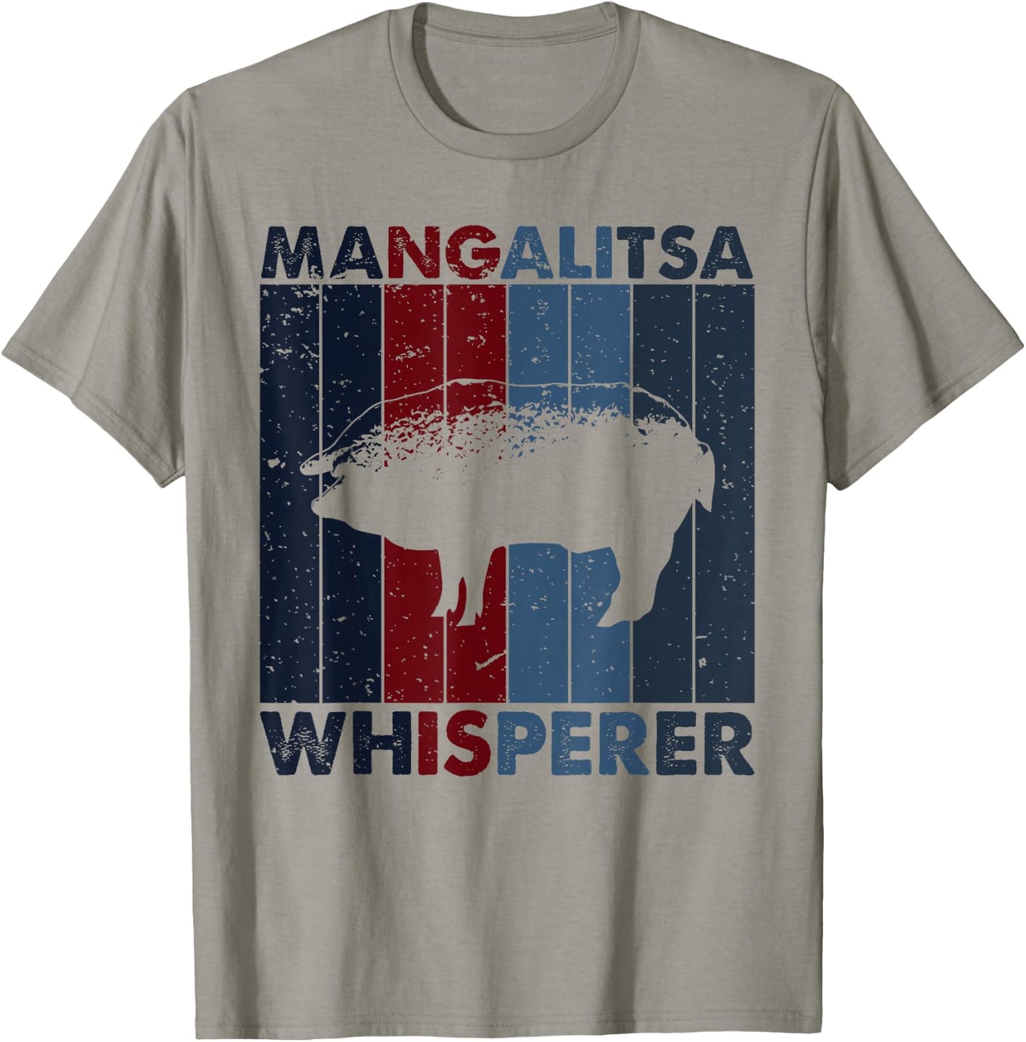 Pig Dad Mom Whisperer - Farmer Breeder Vintage Mangalitsa T-Shirt - T-Shirt | Sand
