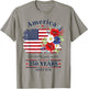 America God Shed His Grace on Three Floral Flag 250 Years T-Shirt - T-Shirt | Sand