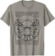 Axolotl Shirt - Funny Vitruvian Man Art Renaissance Axolotl T-Shirt - T-Shirt | Sand