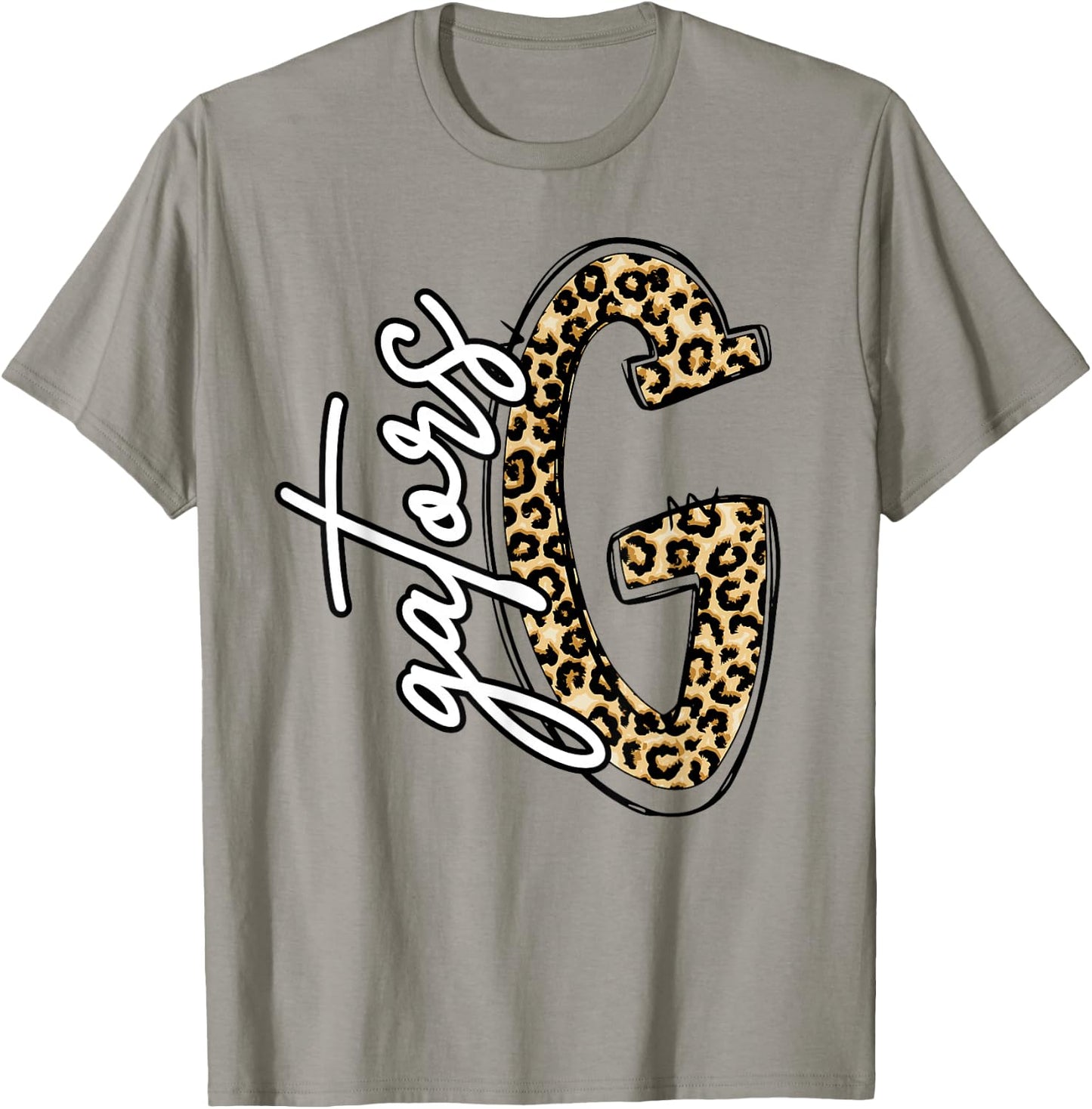 Gators Leopard Letter School Spirit Mascot T-Shirt - T-Shirt | Sand
