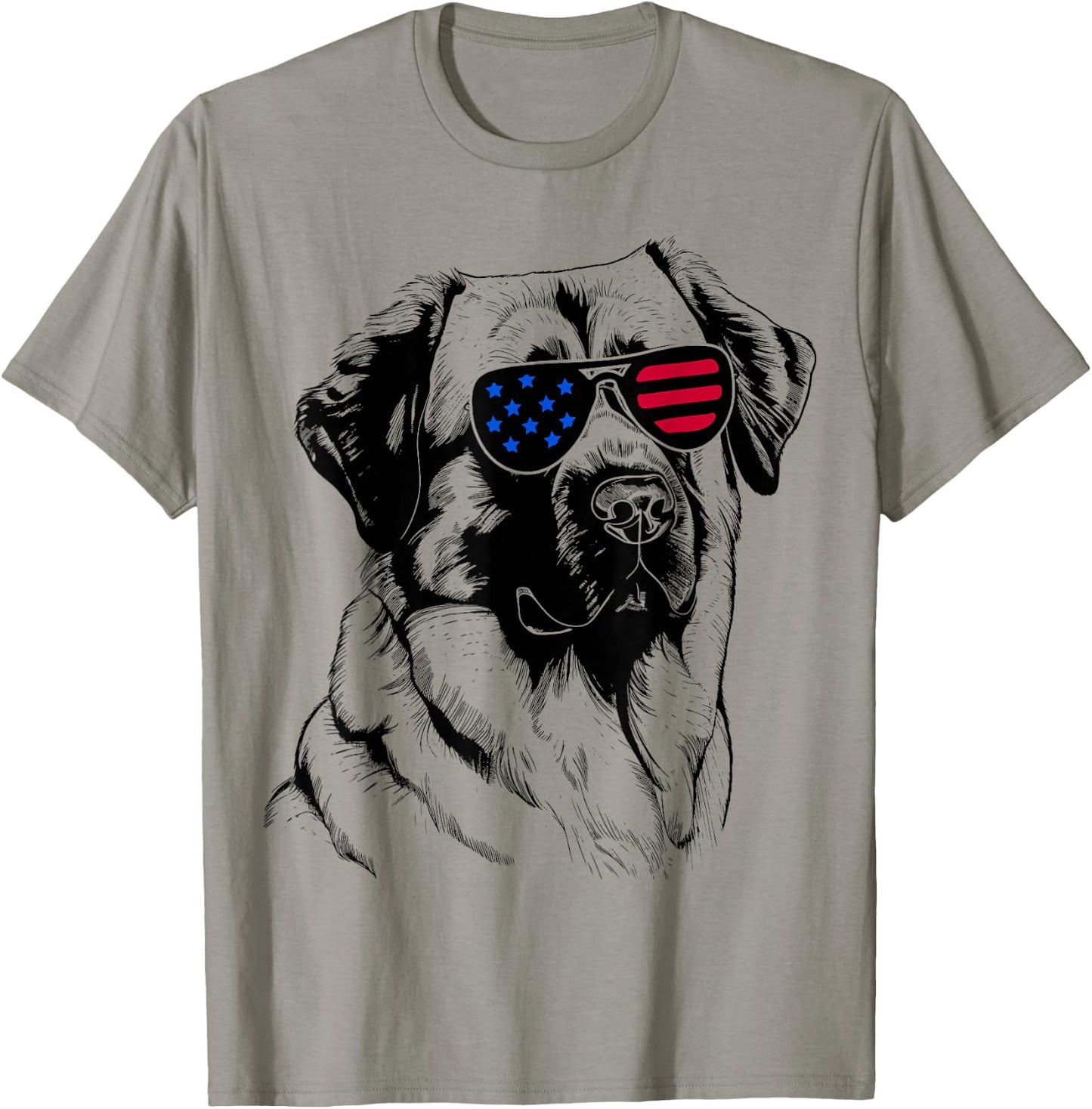 Anatolian Shepherd Dog 4th July America USA Flag T-Shirt - T-Shirt | Sand