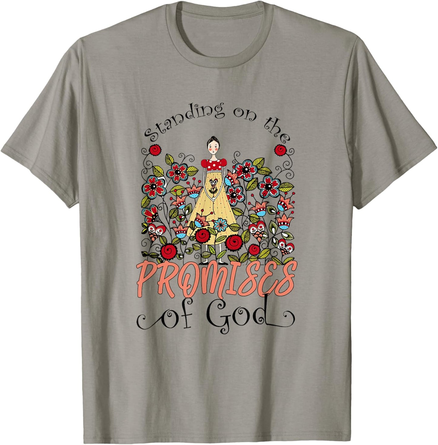 Standing On The Promises Of God Christian Faith Jesus God T-Shirt - T-Shirt | Sand