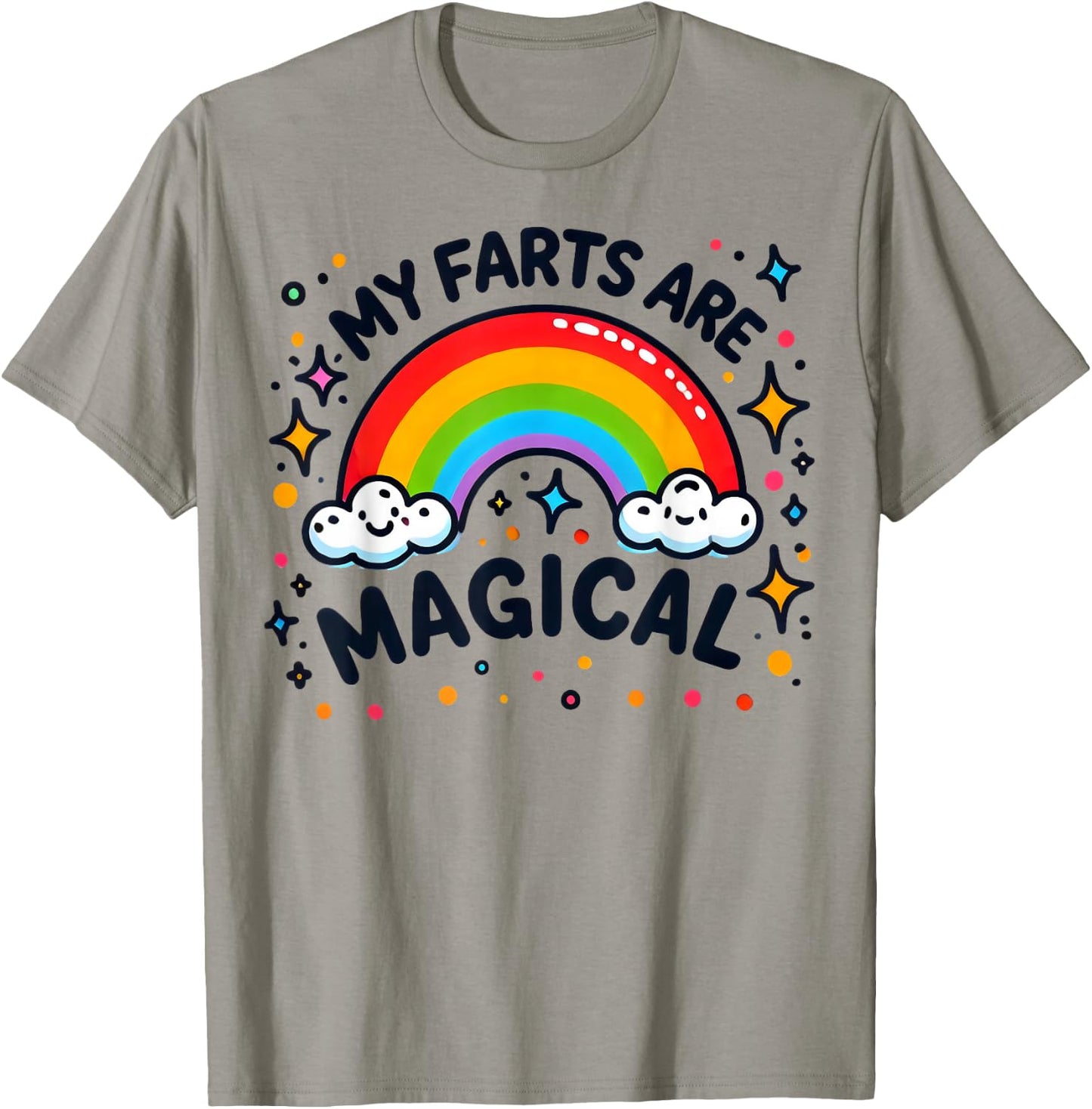My Farts Are Magical Funny Peinlich Bunt Regenbogen T-Shirt - T-Shirt | Sand