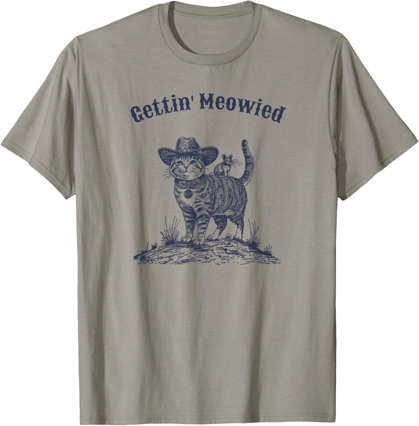 Meowdy Bachelorette Party Cowgirl Cowboy Cat Bridal Squad T-Shirt - T-Shirt | Sand