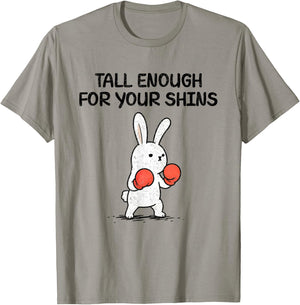 Tall Enough for Your Shins Funny T-Shirt - T-Shirt | Sand