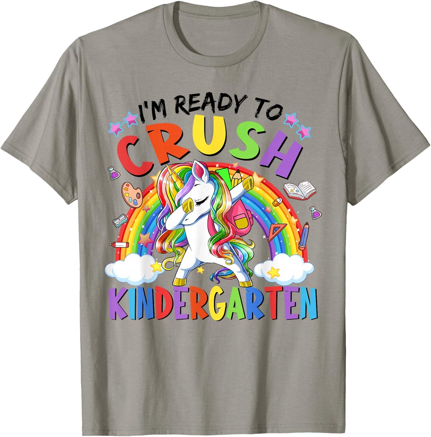Kids Girl Crush Kindergarten Teacher First Day Back School T-Shirt - T-Shirt | Sand