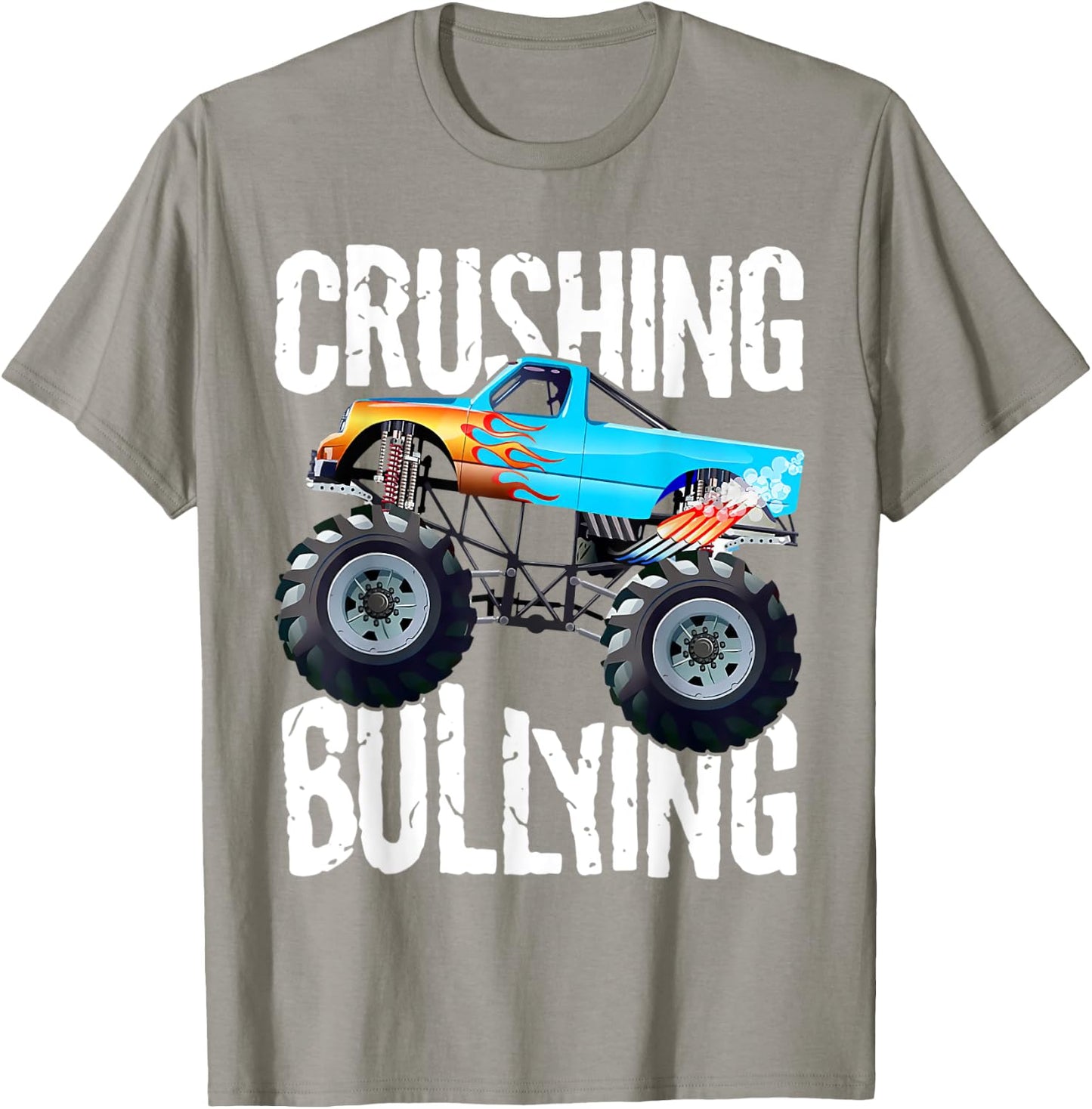 Crushing Bullying Car Monster Truck Unity Day Orange T-Shirt - T-Shirt | Sand