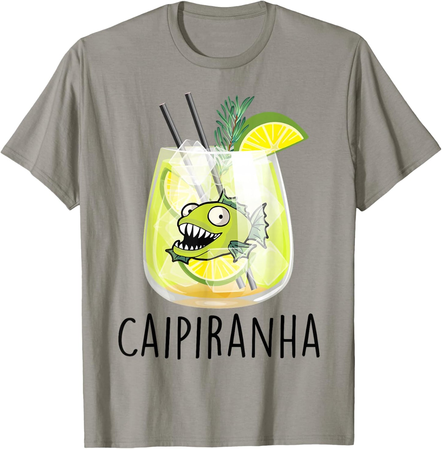 Caipiranha I Caipirinha Piranha Cocktail JGA Fun Caipi Fish , White, s T-Shirt - T-Shirt | Sand