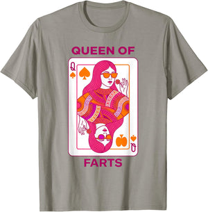 Queen of Farts Lustige Spielkarte Humor für Erwachsene Squad T-Shirt - T-Shirt | Sand