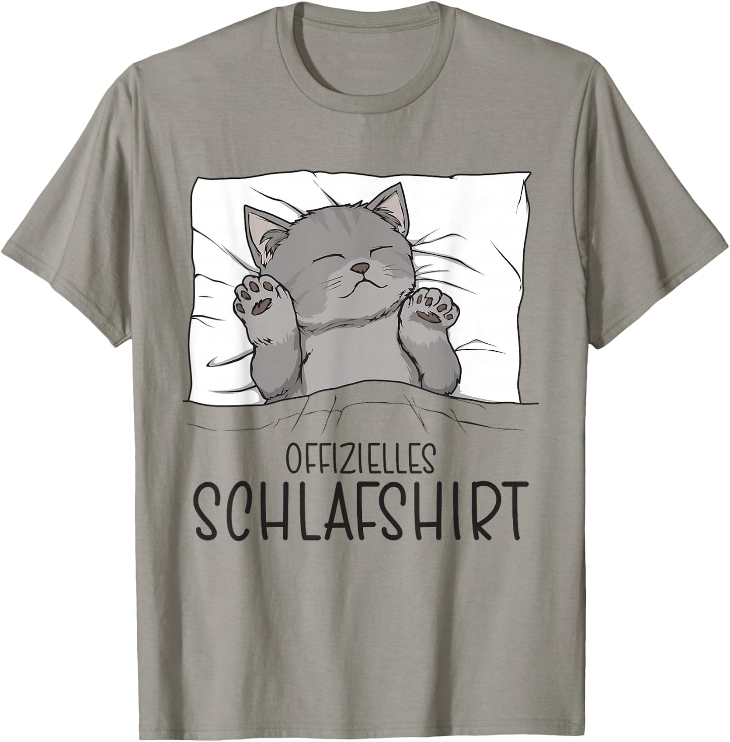 Official Cat Sleep Shirt Pyjamas & Nightdress Cat , White T-Shirt - T-Shirt | Sand