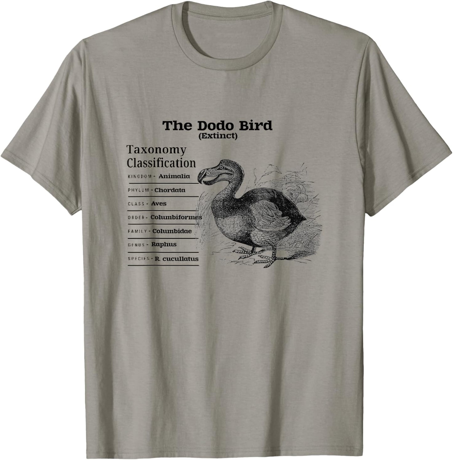 The Dodo Bird Taxonomy Classification T-Shirt - T-Shirt | Sand