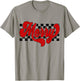 Retro Checkered Merry Christmas Vintage Xmas Gift Men Women T-Shirt - T-Shirt | Sand