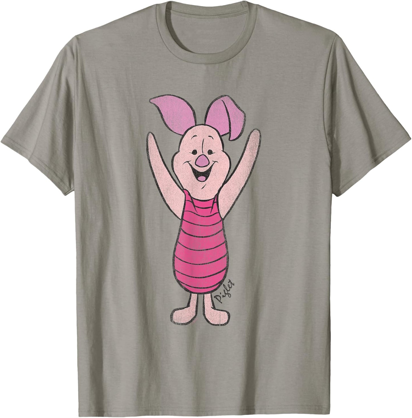 Winnie The Pooh Piglet Classic , White T-Shirt - T-Shirt | Sand
