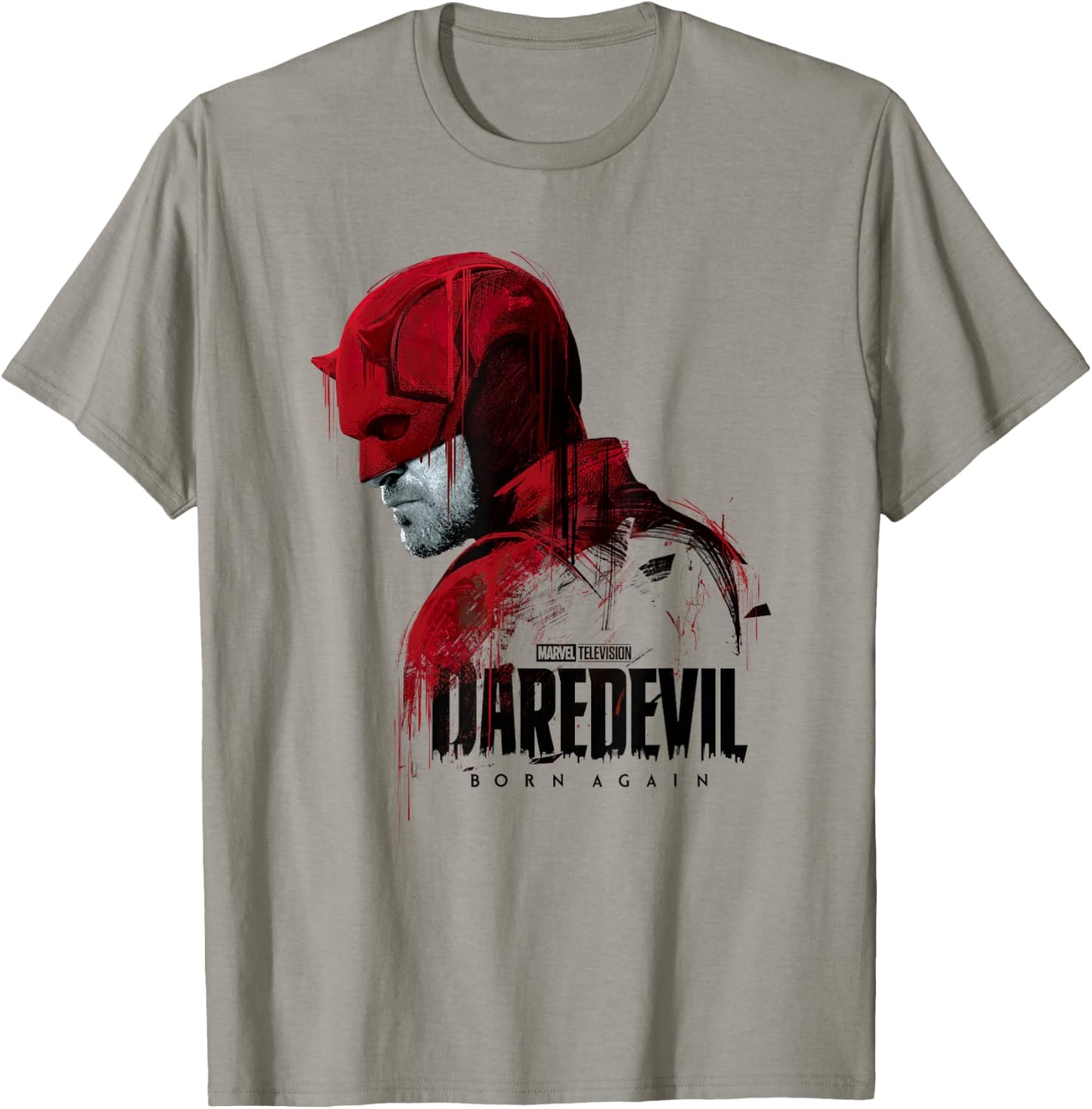 Daredevil Born Again Dripping Side Profile , white, S T-Shirt - T-Shirt | Sand
