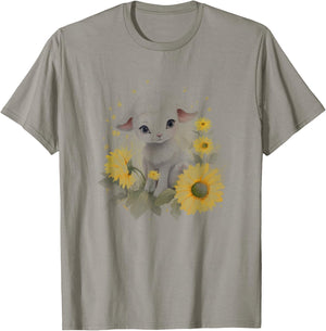 Beautiful baby animal animals - sheep baby sheep, baby lamb T-Shirt - T-Shirt | Sand