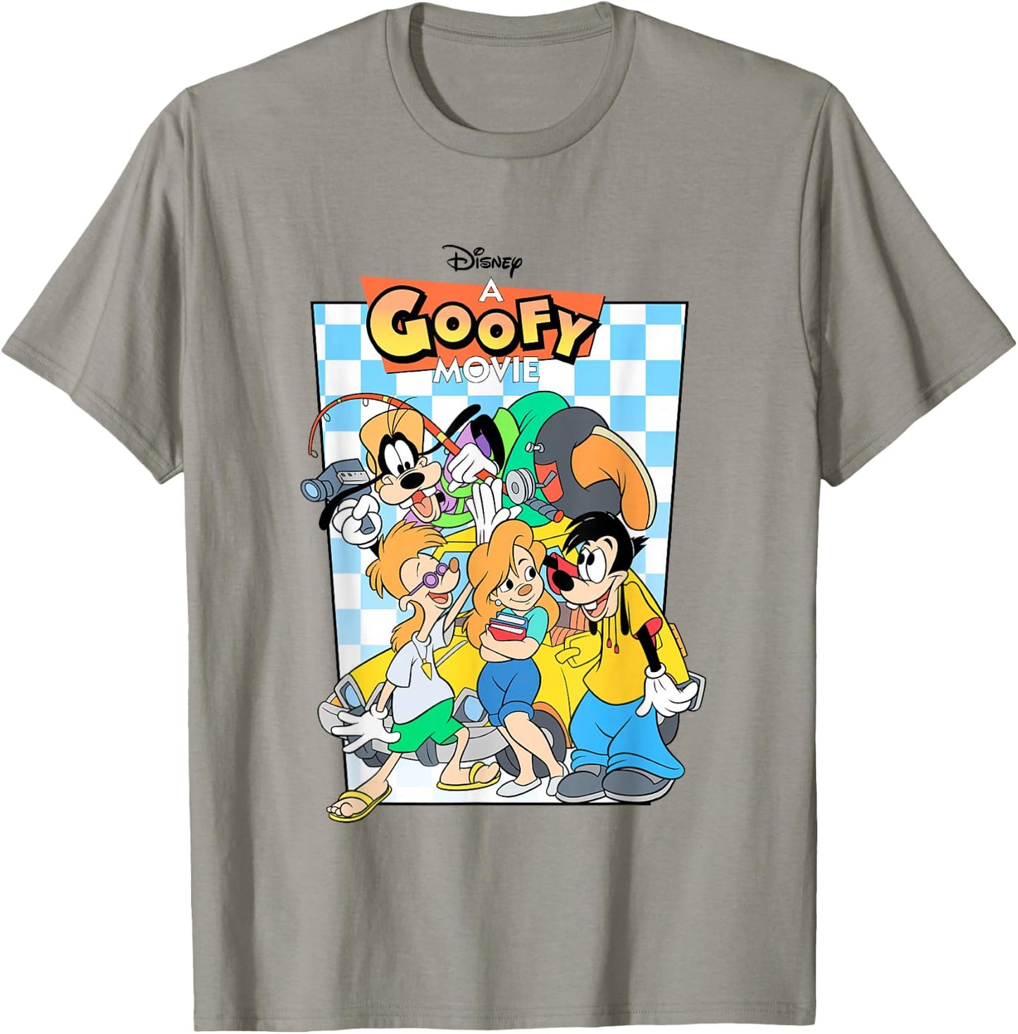 Disney A Goofy Movie Iconic Group Shot Big Chest Poster T-Shirt - T-Shirt | Sand