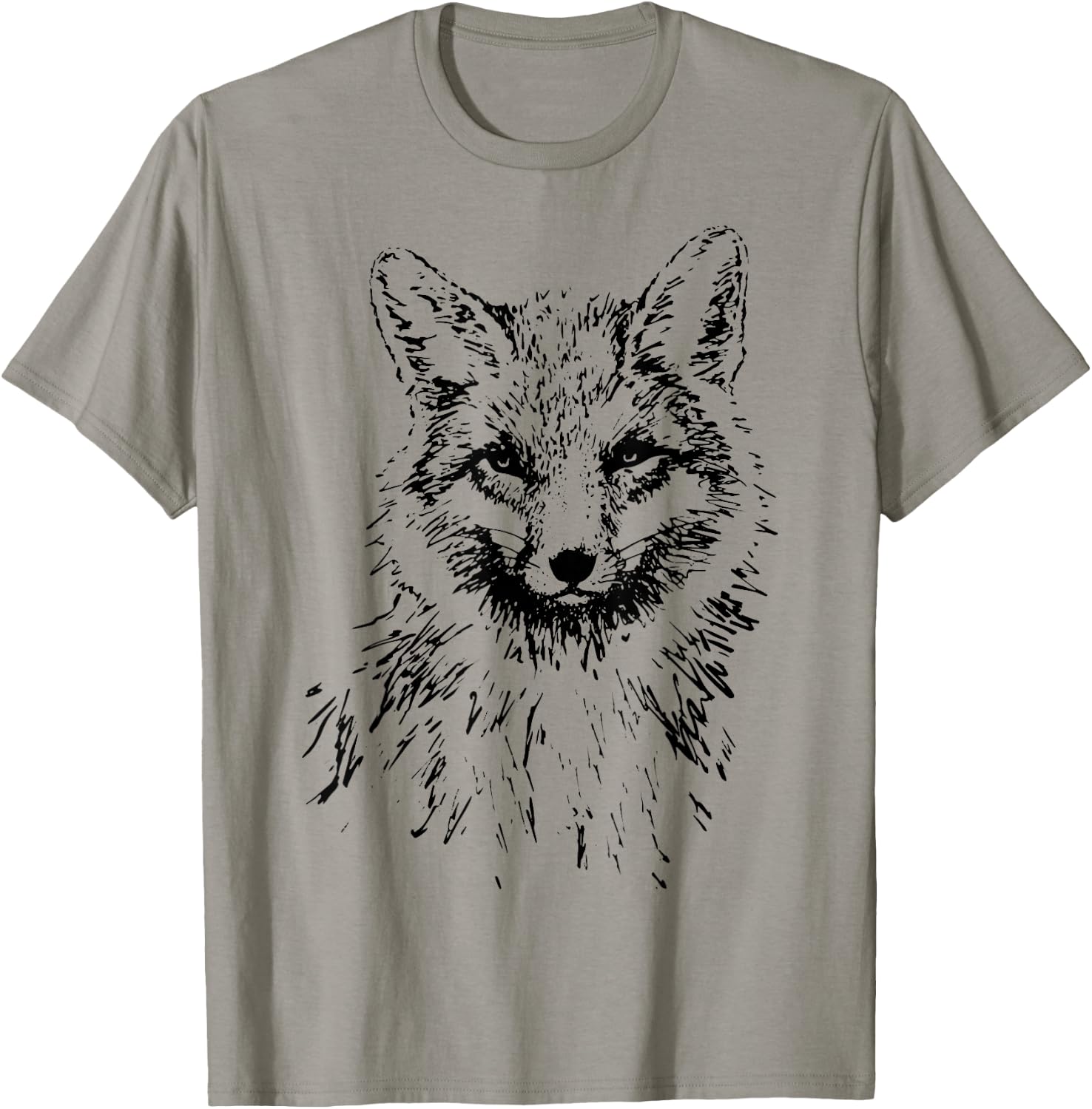 Fox Lovers Fox Motif Animals , gray T-Shirt - T-Shirt | Sand