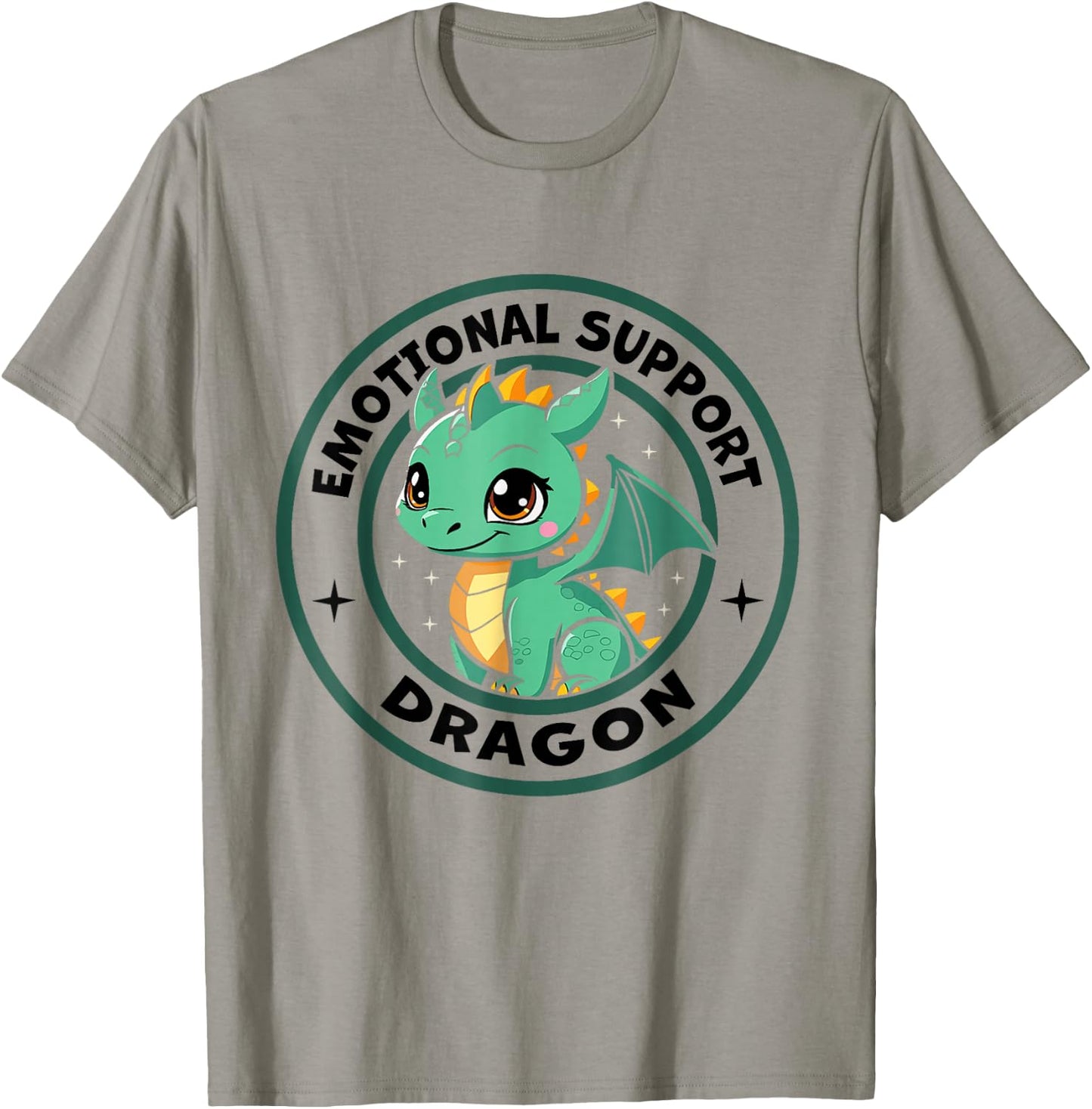 Cute Kawaii Chibi Emotional Support Dragon Men Women Kids T-Shirt - T-Shirt | Sand