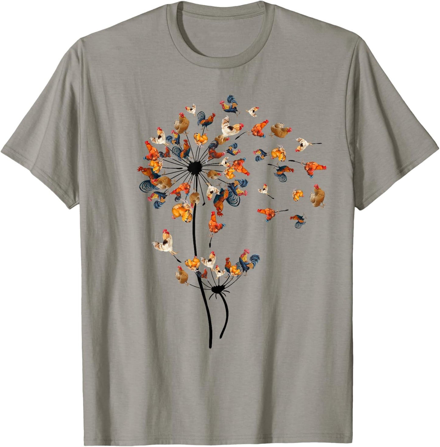 Pusteblume, Huhn, Blume, Hühner, Bauer Geschenk T-Shirt - T-Shirt | Sand