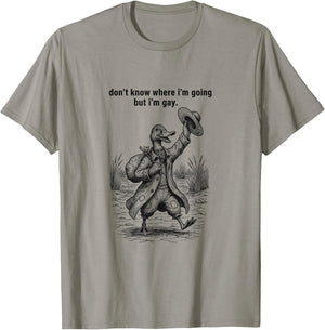 Duck Don't Know Where I'm Going but I'm Gay LGBT T-Shirt - T-Shirt | Sand