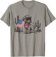 Patriotic Goldendoodle Western Cowboy American Flag T-Shirt - T-Shirt | Sand