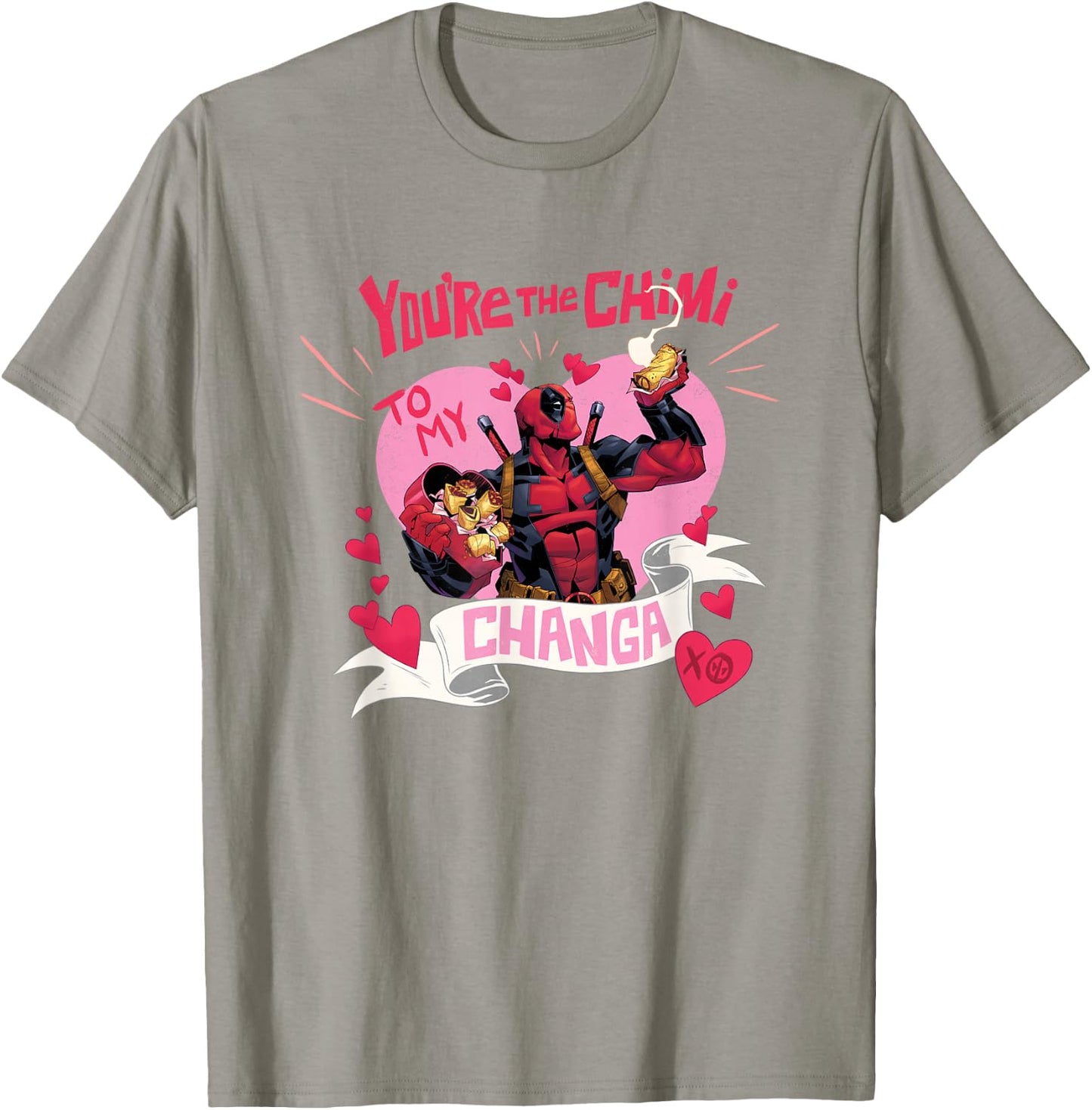 Marvel Deadpool Valentine's Day The Chimi To My Changa Logo T-Shirt - T-Shirt | Sand
