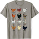 Various Chickens - Chicken Breeds , blue T-Shirt - T-Shirt | Sand